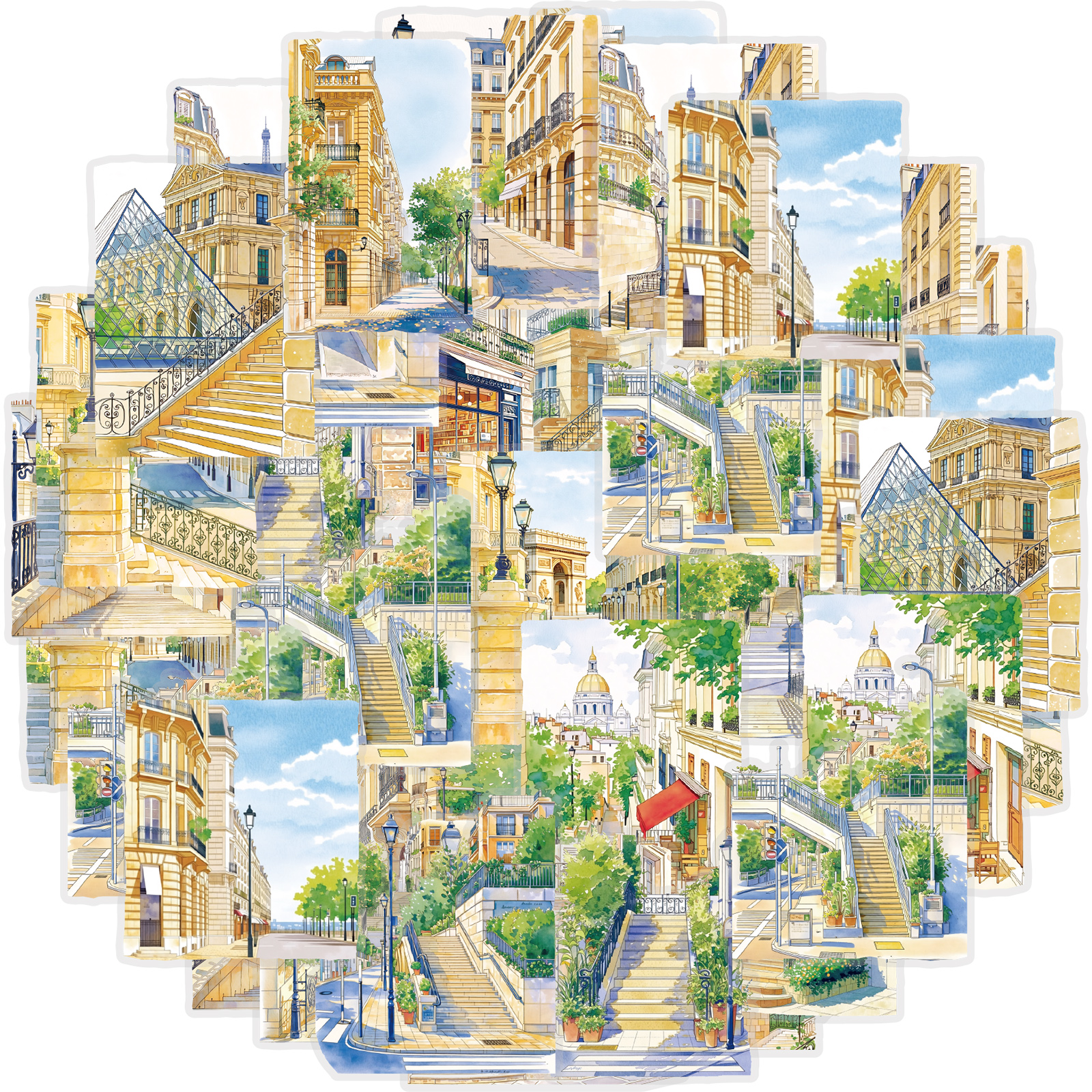 Laptop Accessories Gifts - Etori Life Healing Watercolor Paris Street