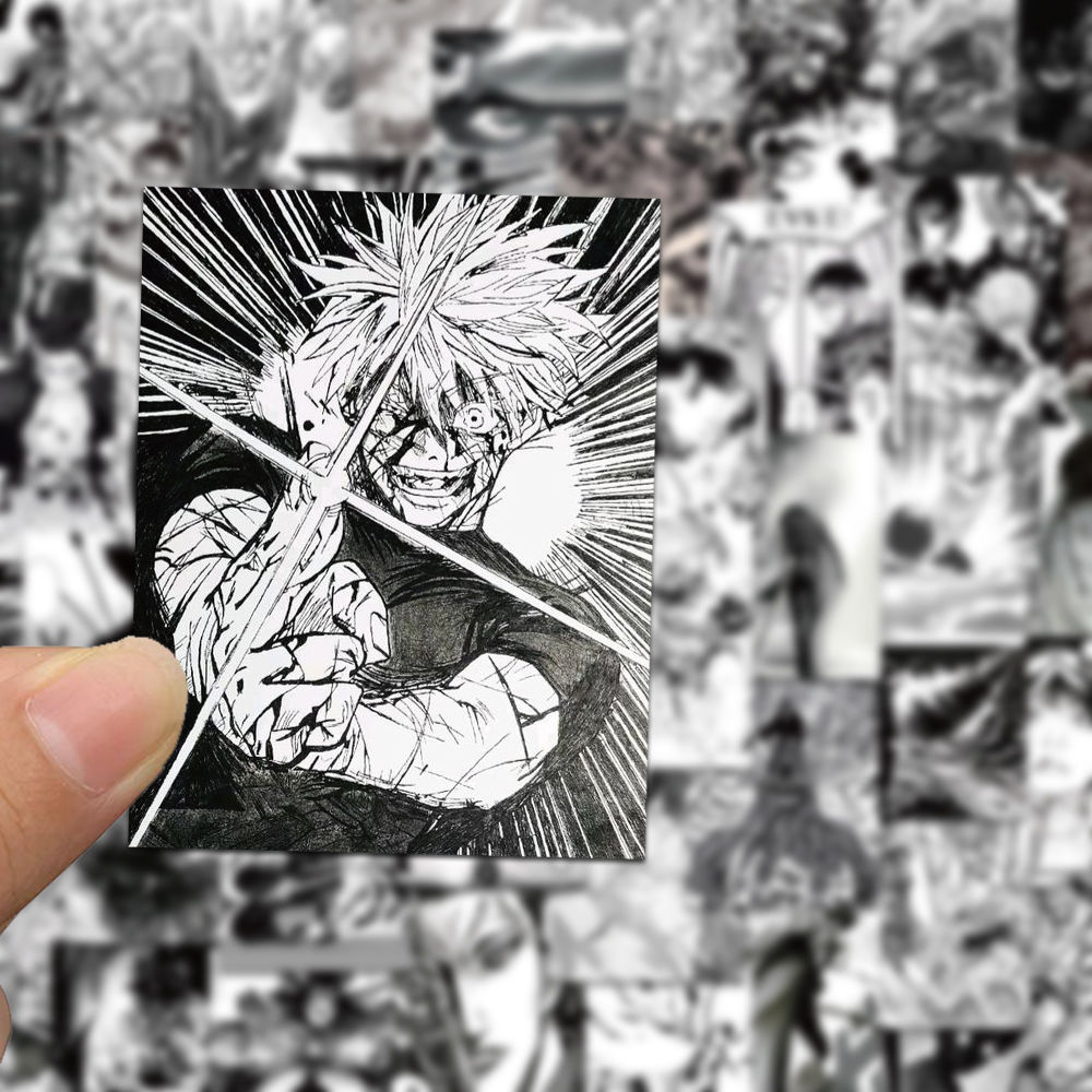 Laptop Accessories Kids - 10/30/49pcs Black White Mix Anime Stickers