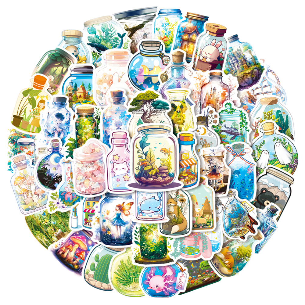Laptop Accessories Kids - 10/30/50pcs Cartoon Magic Potion Bottle Graffiti