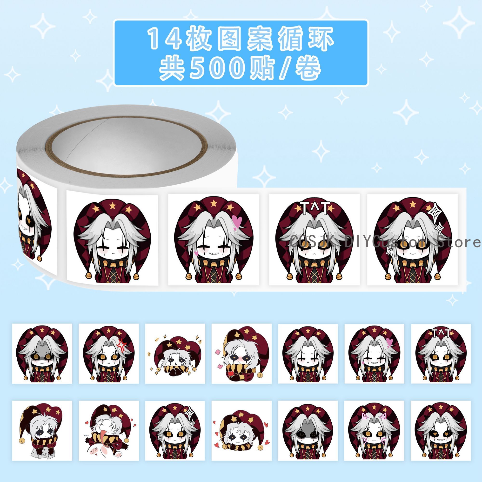 Laptop Accessories Diy - 500Pc/Roll Anime Pierrot The Freak Circus‌