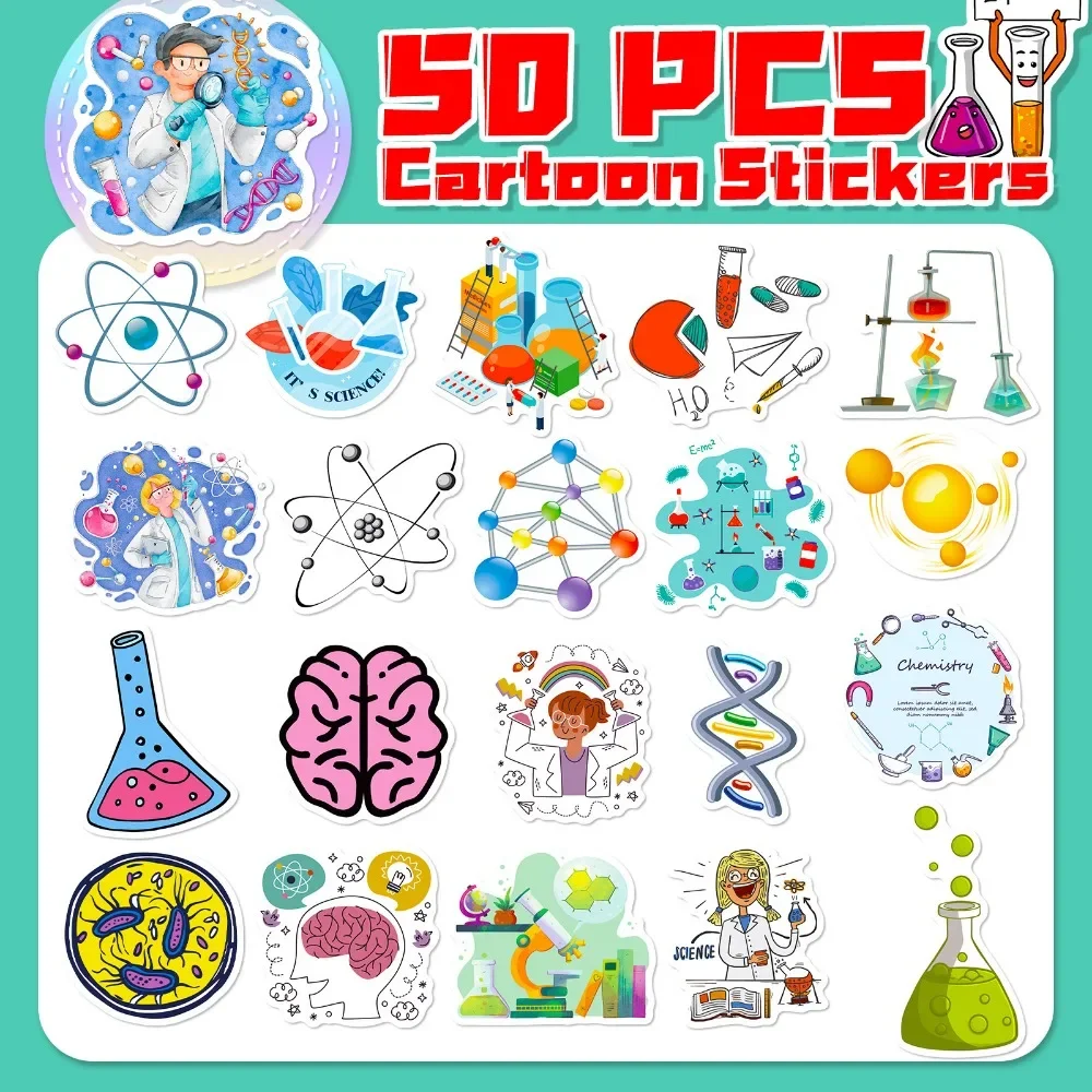 50PCS Cartoon Science Lab Stic - đánh giá và giá Laptop Accessories Kids
