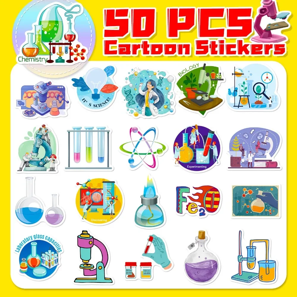 50PCS Cartoon Science Lab Stic - đánh giá và giá Laptop Accessories Kids