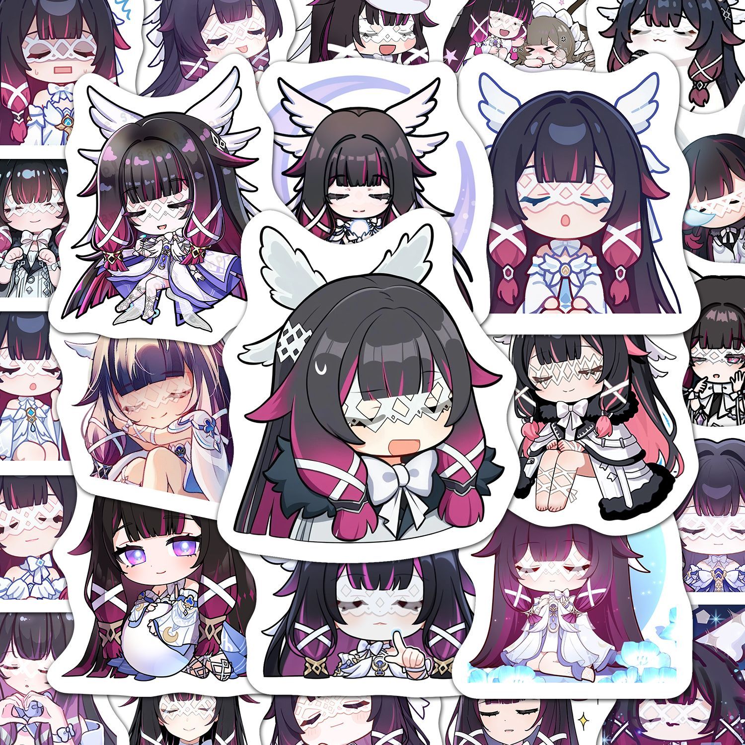 60Pcs Genshin Impact Columbina - đánh giá và giá Laptop Accessories Stickers