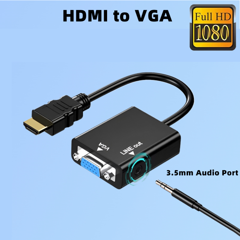 HDMI-compatible to VGA With Au - đánh giá và giá Hdmi Vga Adapter