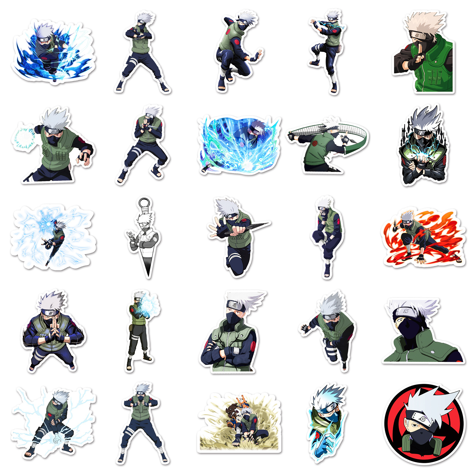 50pcs Anime Naruto Hatake Kaka - đánh giá và giá Laptop Accessories Diy