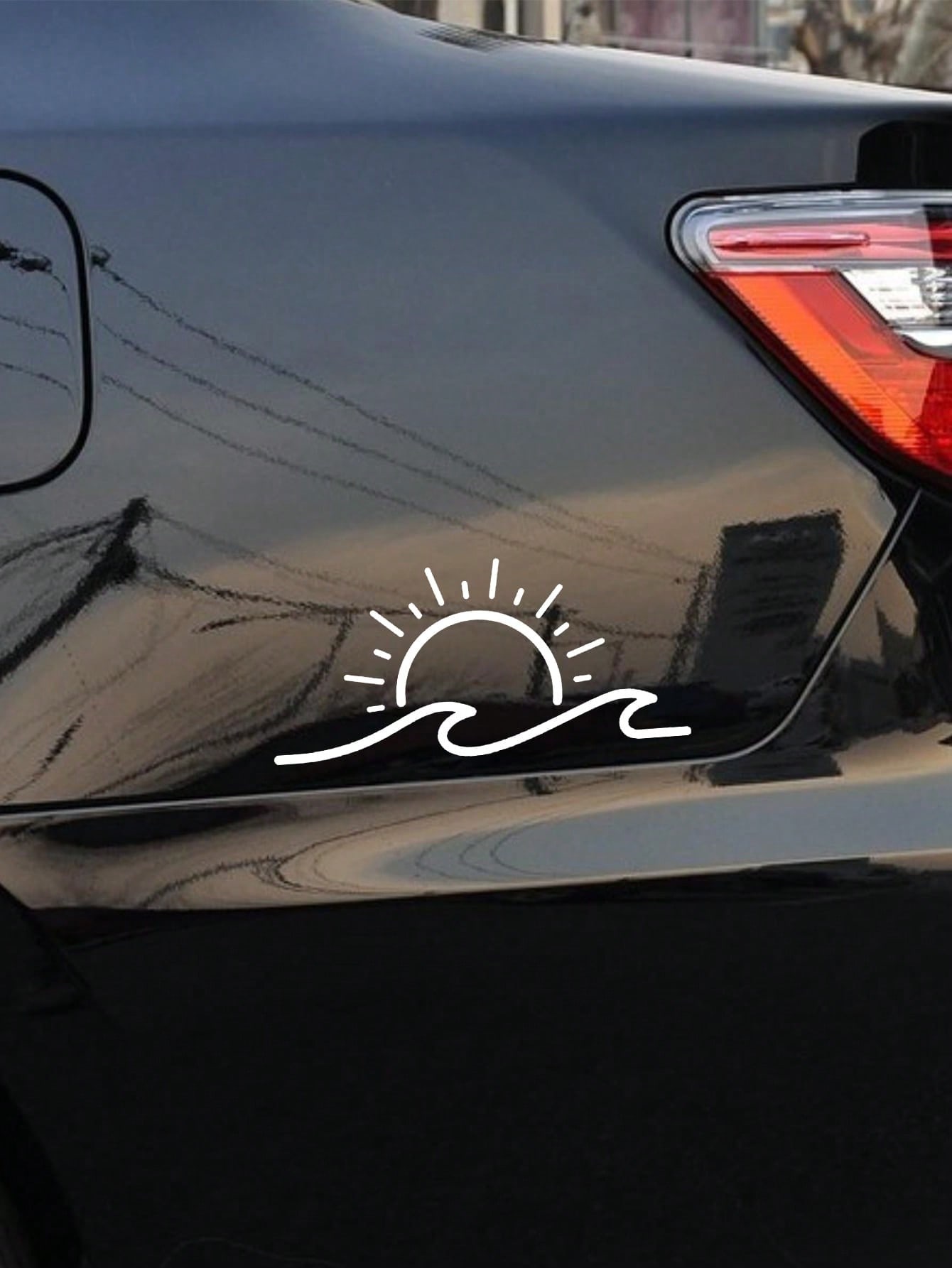 1pc White 30*15cm Sun Wave Car - đánh giá và giá Laptop Accessories Cute