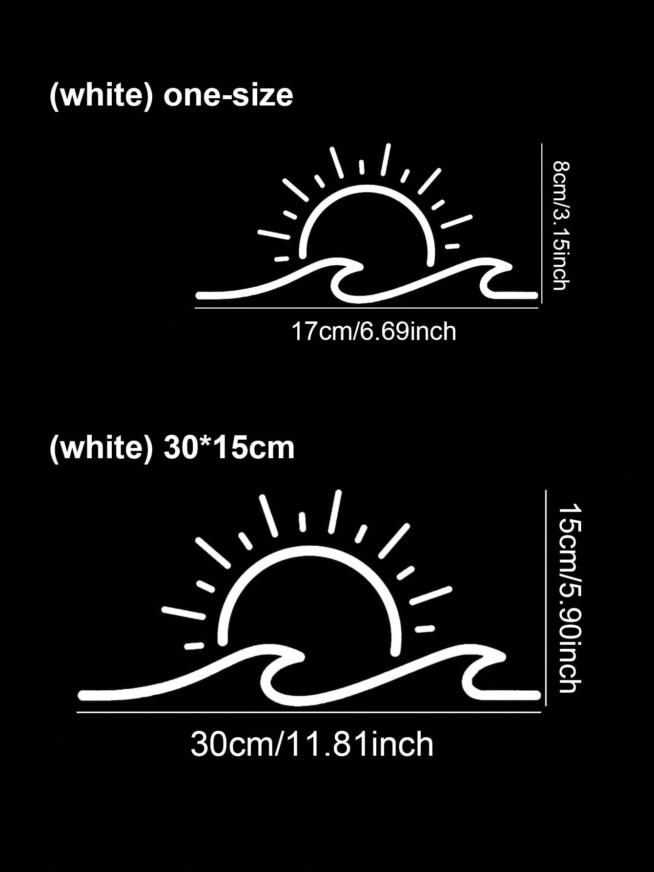 1pc White 30*15cm Sun Wave Car - đánh giá và giá Laptop Accessories Cute