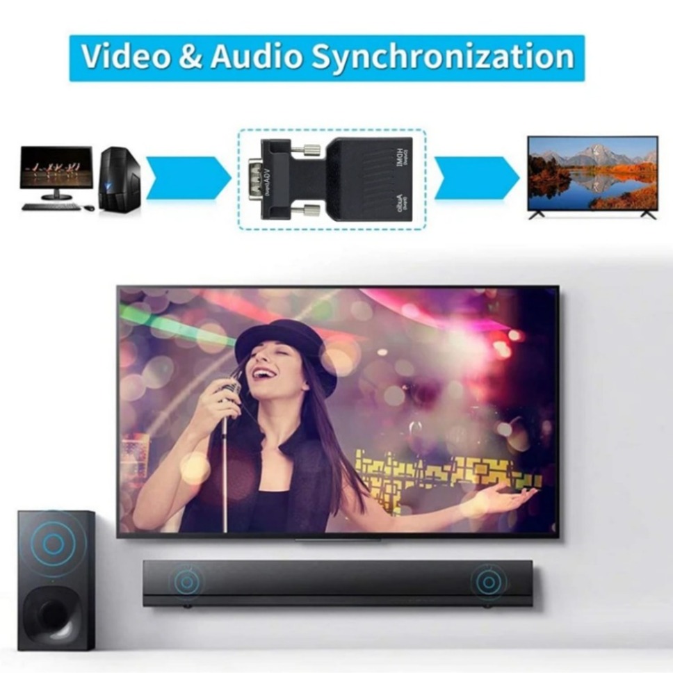 1080P VGA to HDMI Converter Wi - đánh giá và giá Hdmi Vga Adapter