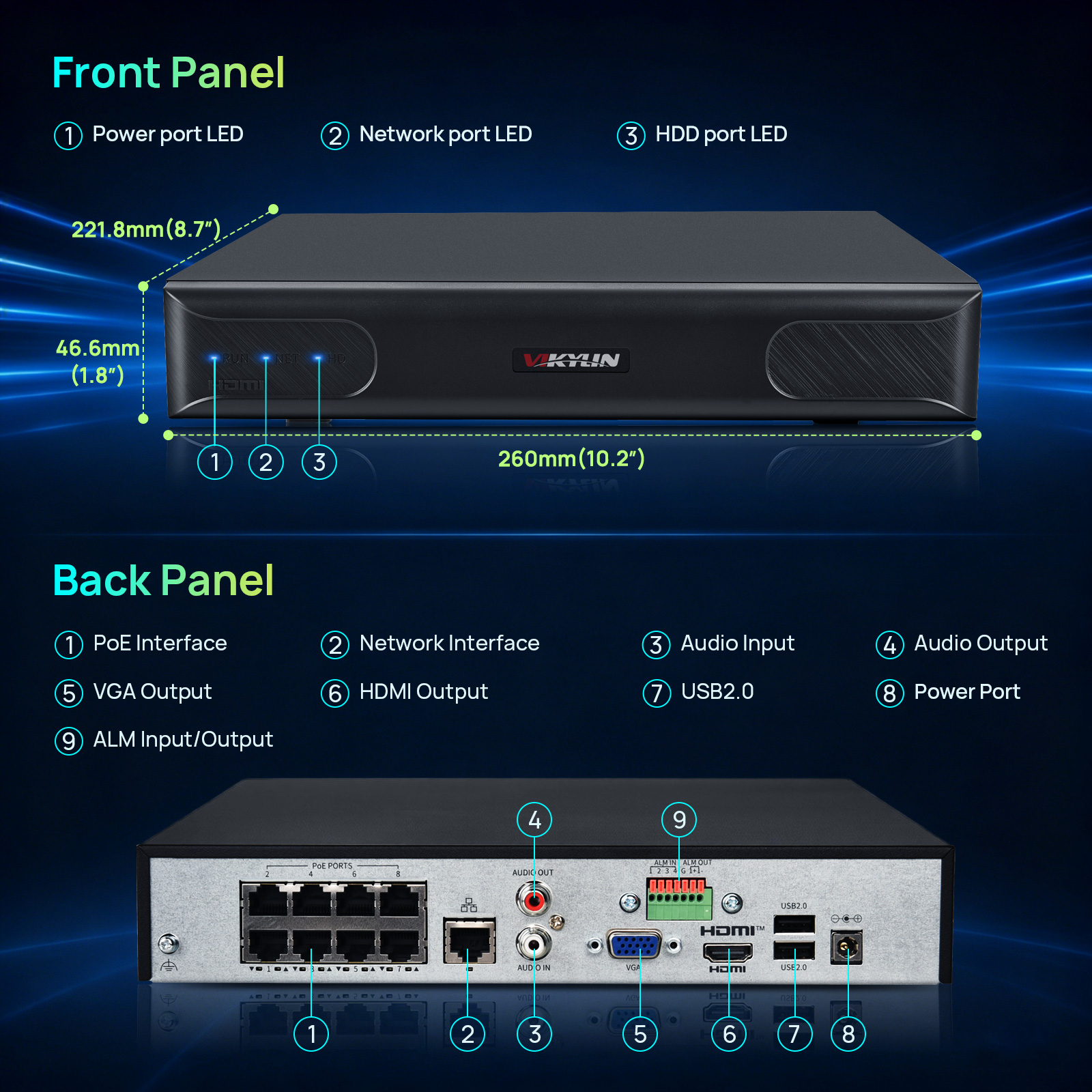 Vikylin 4K NVR UP to 12MP 8CH  - đánh giá và giá Hdmi Vga Adapter
