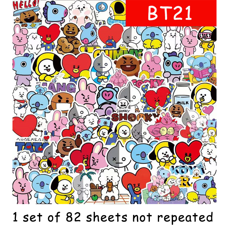 BT21 stickers, celebrity perip - đánh giá và giá Laptop Accessories Case