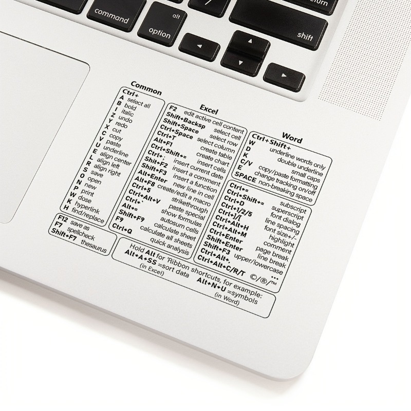 Transparent Keyboard Shortcut  - đánh giá và giá Laptop Accessories Stickers