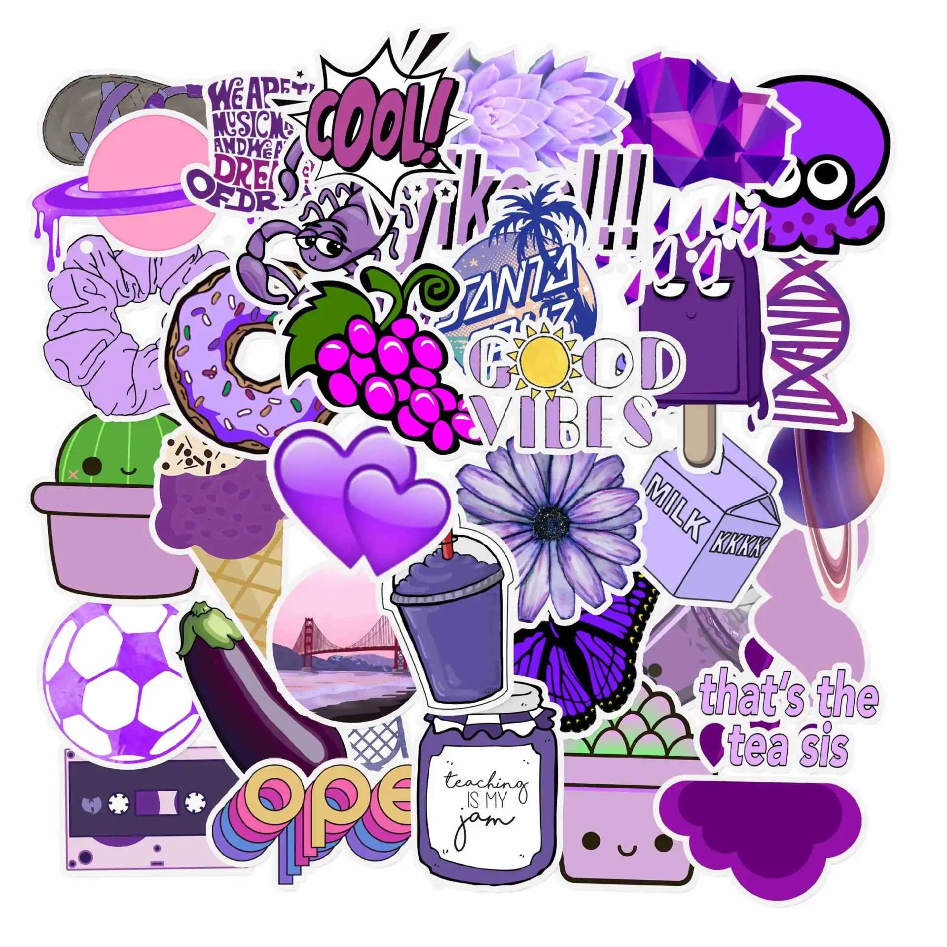 50PCS/Pack Cute Cartoon VSCO G - đánh giá và giá Laptop Accessories Kids