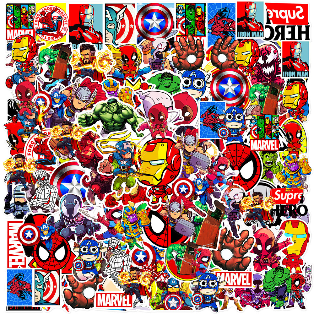 50pcs Disney Marvel The Avenge - đánh giá và giá Laptop Accessories Kids